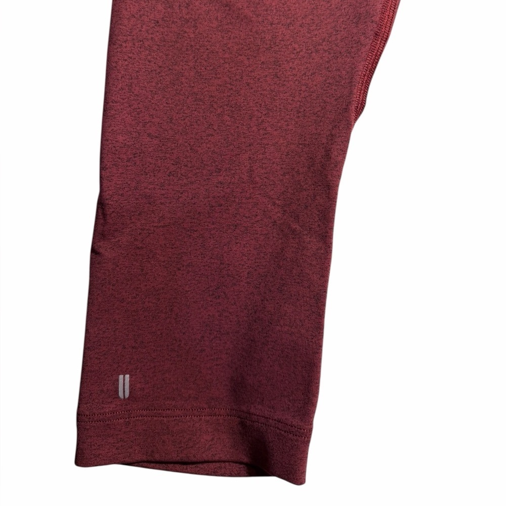 NOBULL Cropped Ankle Leggings Heathered Wine Womens Sz Medium - Picture 4 of 10
